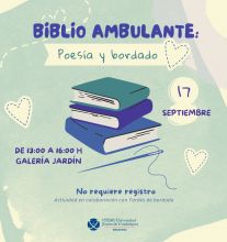 La biblio ambulante: Poesía y bordado