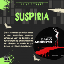 Kinema. Ciclo Spooky: cine de terror - Suspiria(1977)